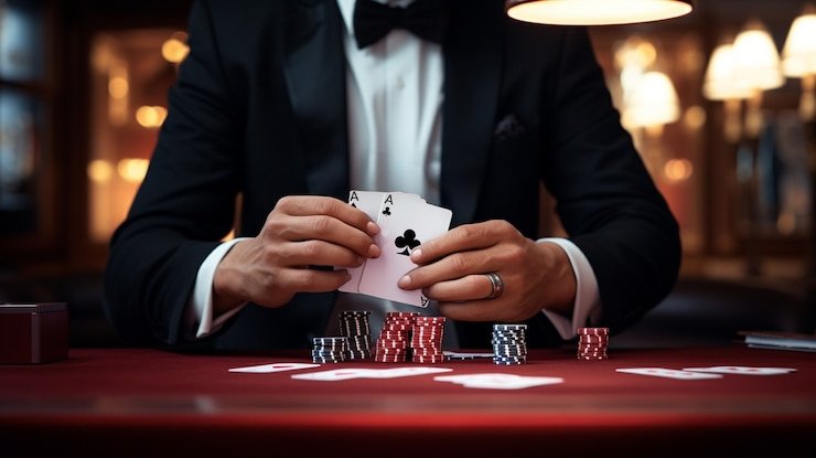 Ilustrasi gaya bermain mesin slot klasik di platform digital